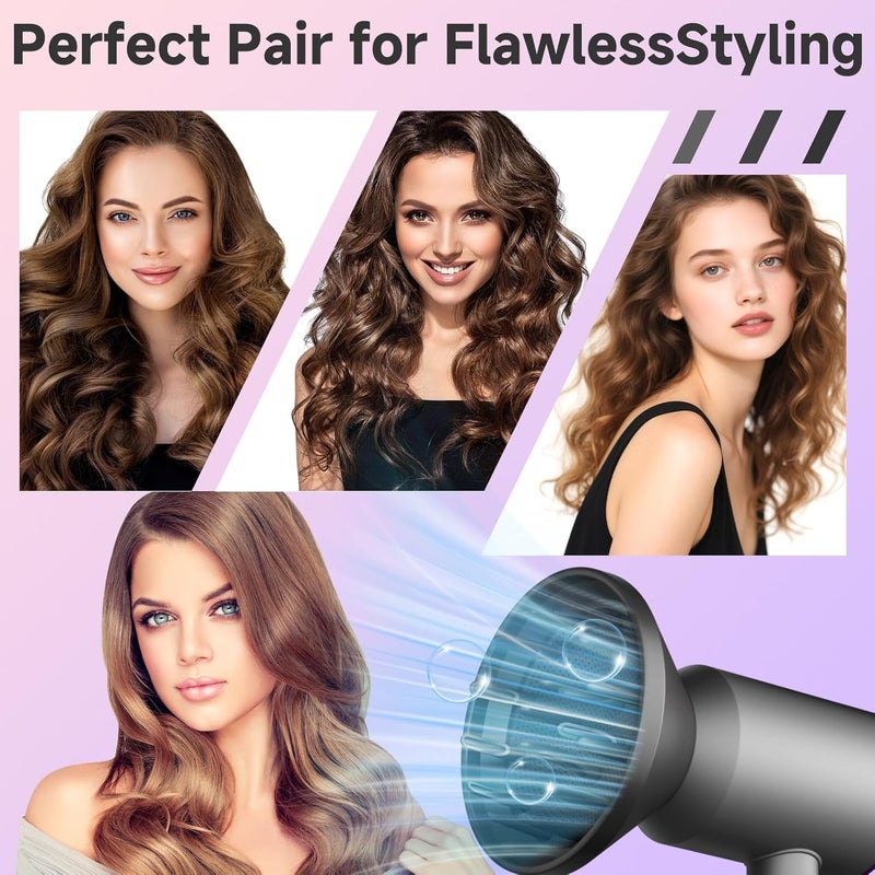 LhhTing Hair Diffuser Attachment Nozzles for Dy-son Supersonic Hair Dryer HD01 HD02 HD03 HD04 HD08 HD15 Tools Accessaries Parts, Upgraded Magne-tic Diffuser Attachment, Black - Image 5